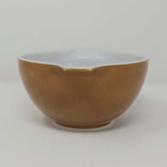 Vintage Pyrex 441 Cinderella Brown Town and Country Mixing Bowl 1.5 Pint - Picture 5 of 14